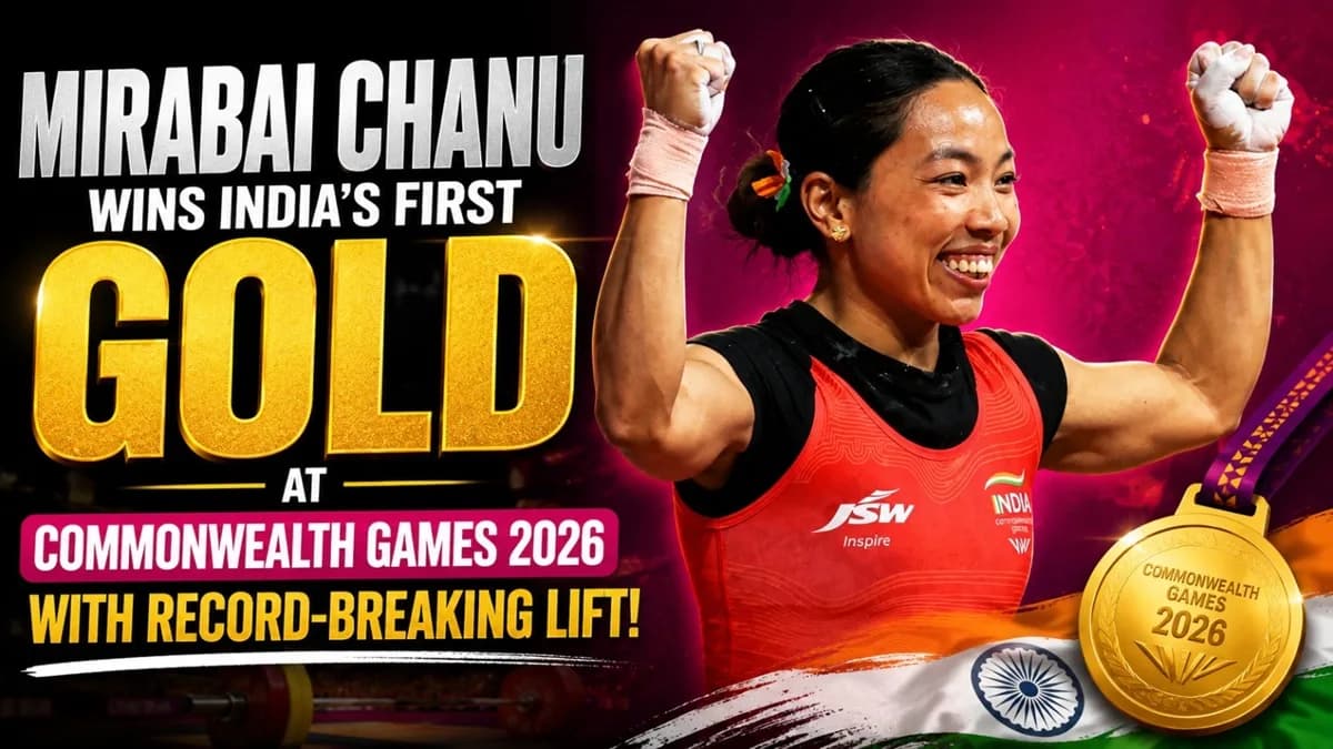 Mirabai Chanu Wins Commonwealth Games 2026 Gold With Record-Breaking 190kg Lift.