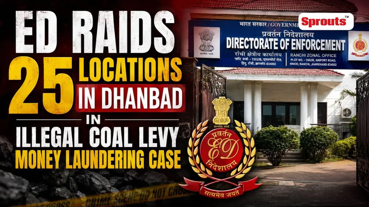 ED Raids 25 Locations in Dhanbad Over Alleged Illegal Coal Trade.
