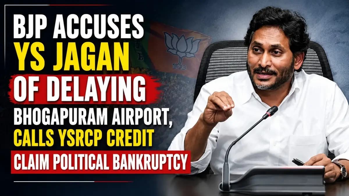 YS Jagan Mohan Reddy Accused by BJP of Delaying Bhogapuram Airport Project.