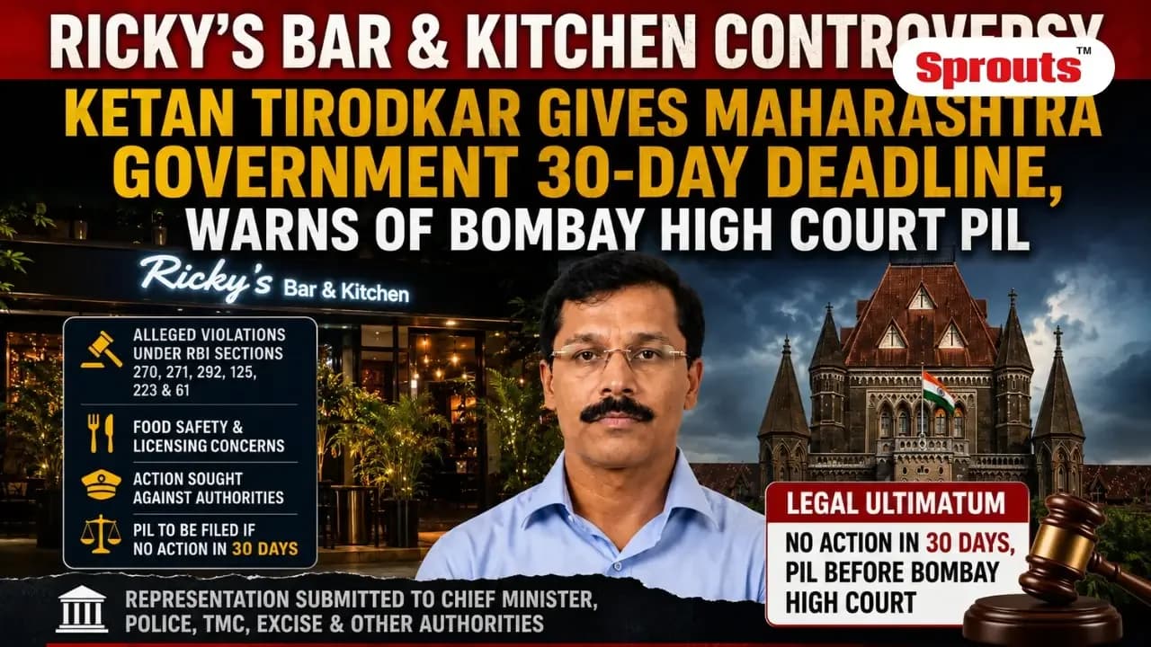 RTI activist Ketan Tirodkar Seeks Action Over Alleged Violations at Ricky’s Bar & Kitchen.